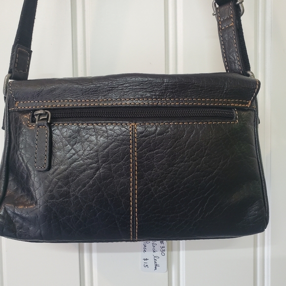 Black Leather Crossbody Purse 👛 - Picture 12 of 16